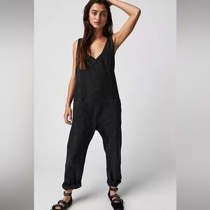 NWOT free people high roller denim jumpsuit